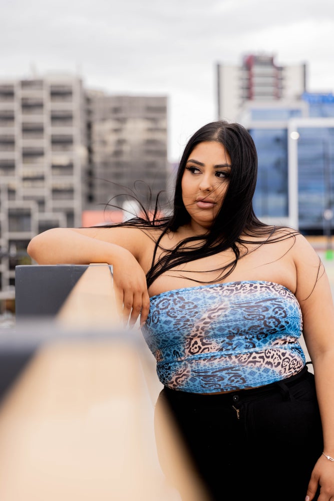 Blue Leopard Crop