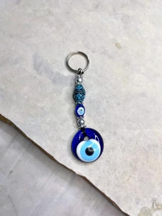 Blue Evil Eye Keyring
